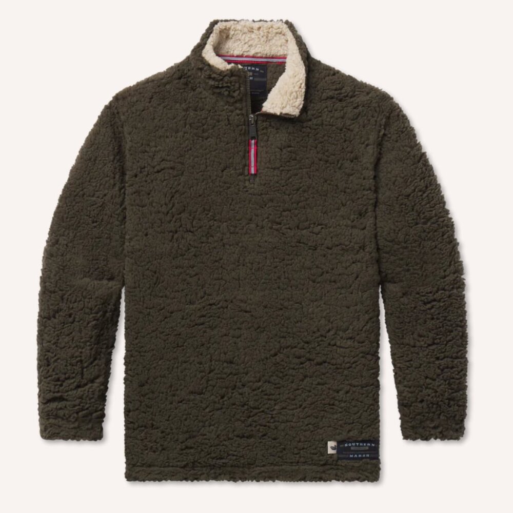 Brown Sherpa Quarter Zip | 1/4 Zip | Pullover